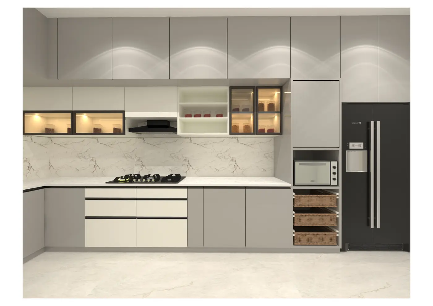 Modular kitchen crafted in our facility